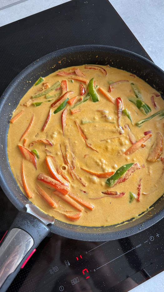 Salsa para curry de gambones